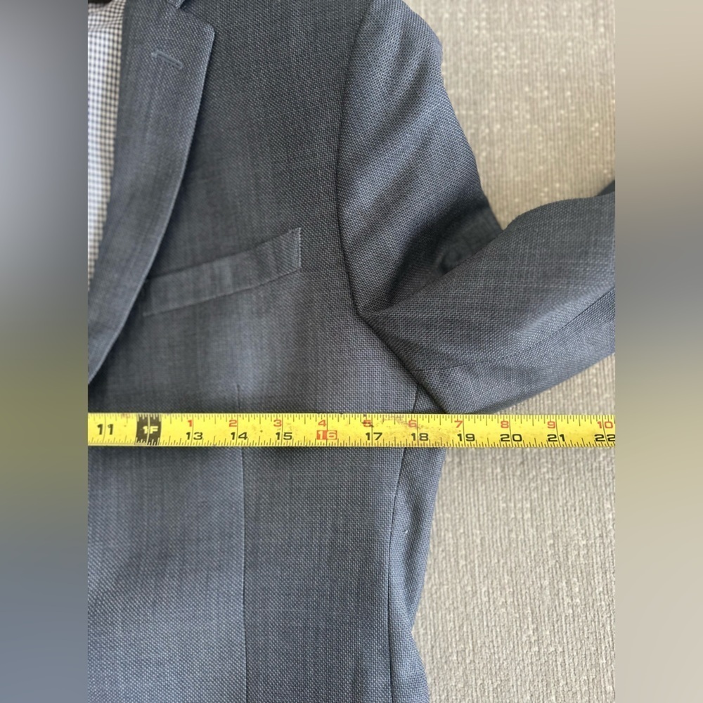 Banana Republic Marzotto Sport Jacket Blazer Wool Blue 36R Old Money Slim Fit - Picture 12 of 16